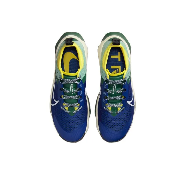 Nike ZoomX Zegama Trail Deep Royal Blue Yellow Strike-3