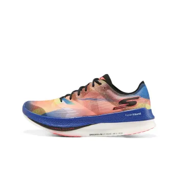 Skechers Go Run Speed Running Shoes Men Low Top Blue/Orange/Black