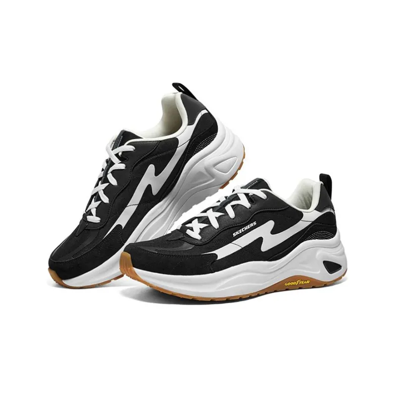 Skechers D'lites Wave 'Black White'-2