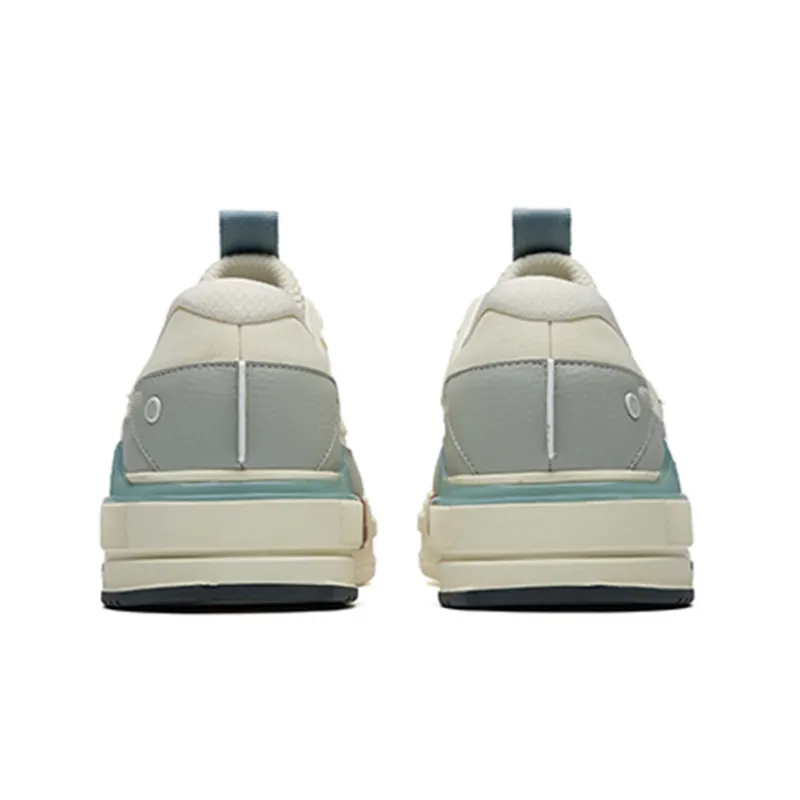 Anta Life Collection Lightweight And Breathable Low Top Skateboard Shoes Men's White Gray-4