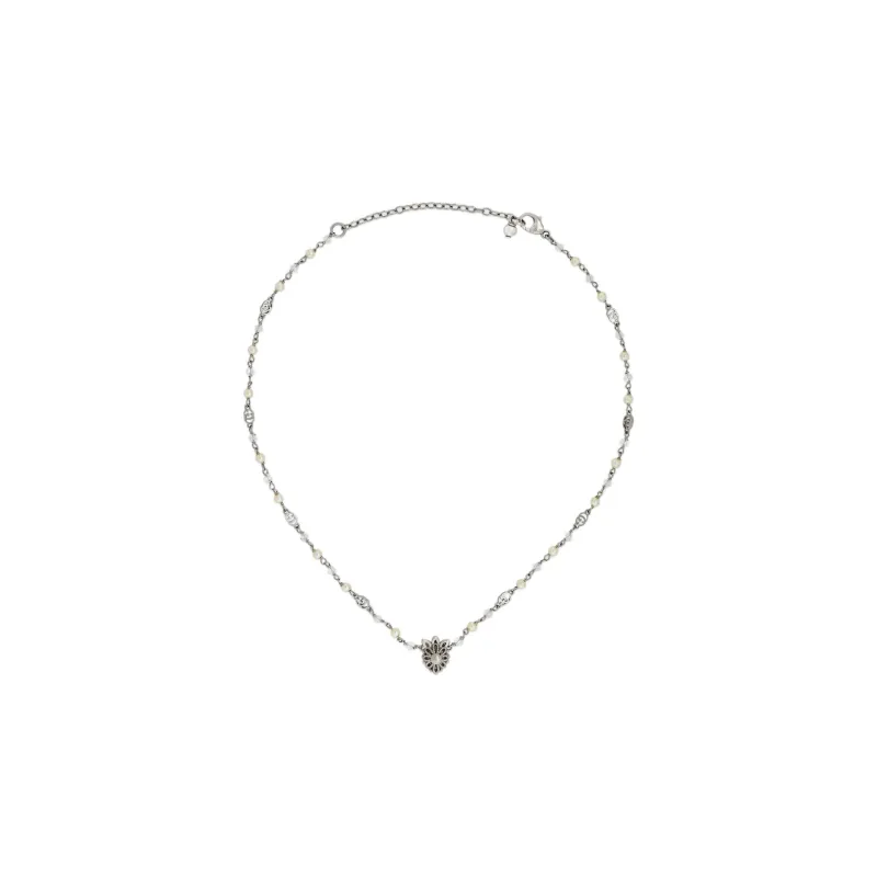 GUCCI Lovelight Series Resin Necklaces Women's Silver-3