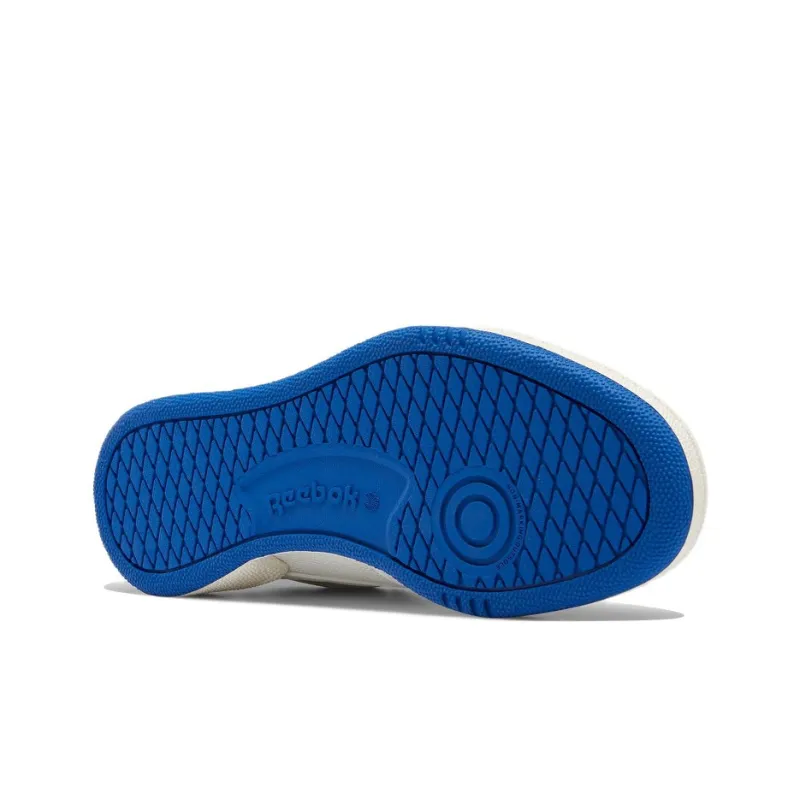 Reebok Club C 85 Anti-Slip Wear-Resistant Low-Top Skateboard Shoes White Blue-4