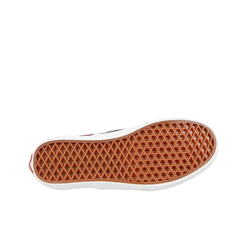 Vans Slip On Casual Skateboarding Shoes Unisex Black Red-4
