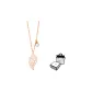 Leaf Vein Sterling Silver Necklace-Rose Gold