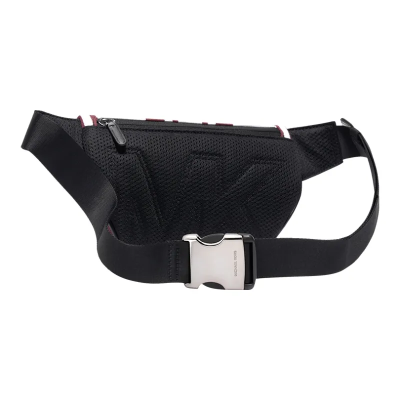 MICHAEL KORS Hudson Canvas Fanny Pack Trumpets Men's White/Maroon/Black-1