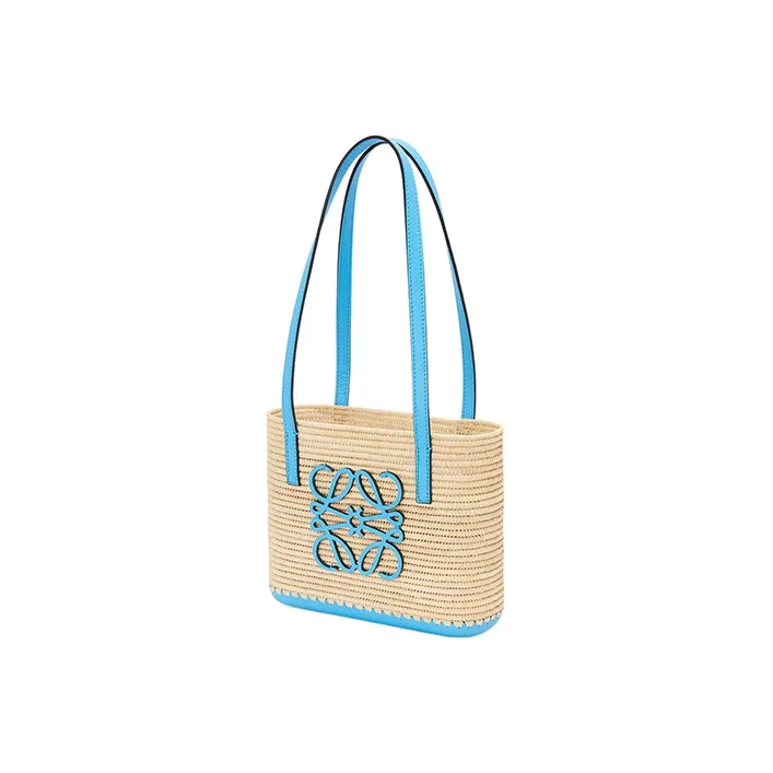 LOEWE Basket Raffia Fiber With Cow Leather Basket Bag, Tote Bag, Shopping Bag, Shoulder Bag, Handbag Mini Women's-1