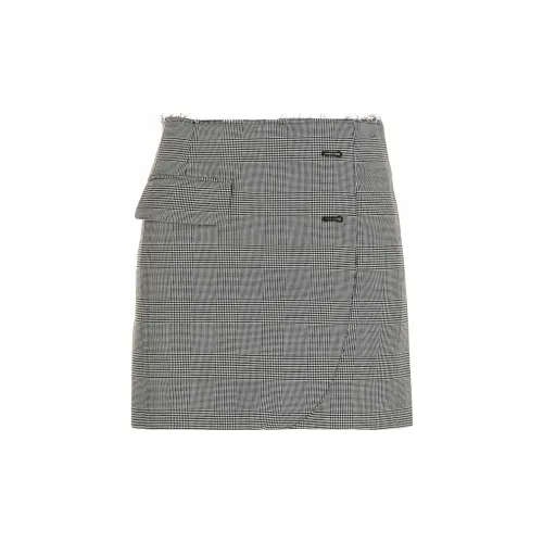 Vetements Casual Short Skirts Women's Gray