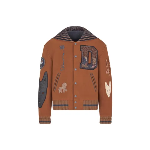 Travis Scott DIOR Quarterly New Products Jackets Men Coffee Brown