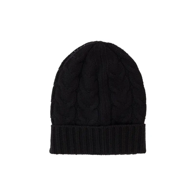 Moncler Logo-appliqué Cable-knit Beanie-1