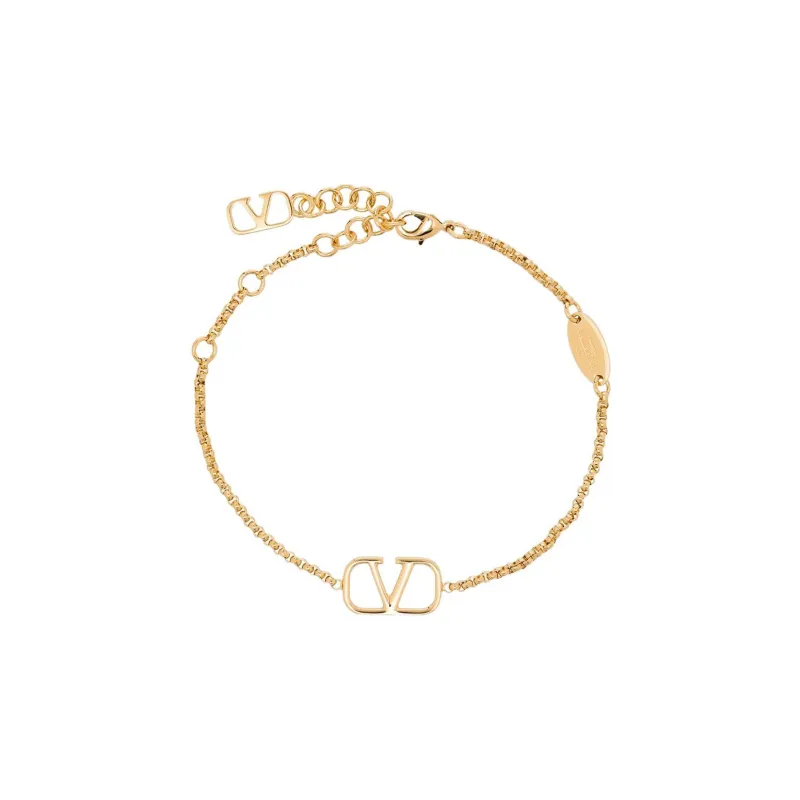 Valentino 21th Century Plated VLogo Signature Costume Bracelet-0