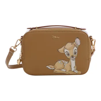 Disney PU Small Square Bag Handbag Camera Bag Crossbody Bag Regular Women's Light Coffee