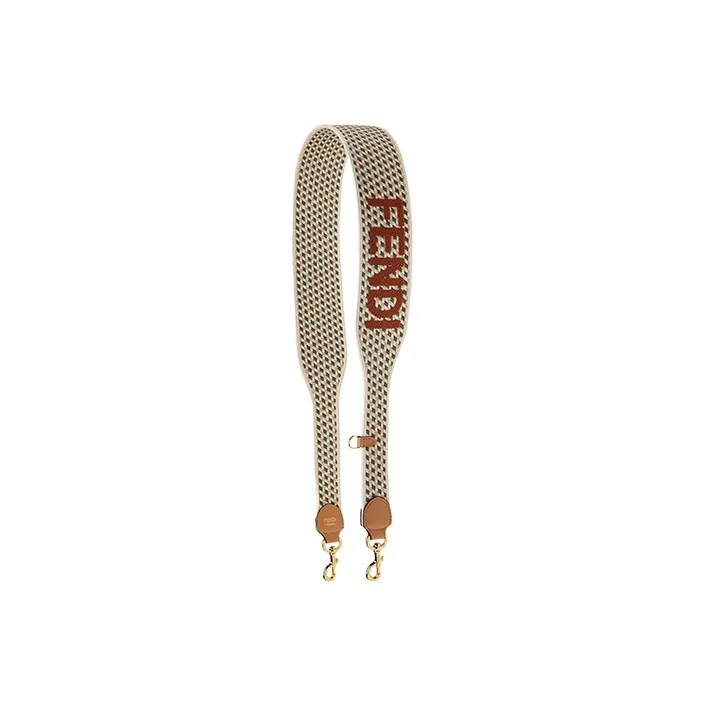 FENDI Cow Leather, Polyester Bag Strap Women's Multicolor-0
