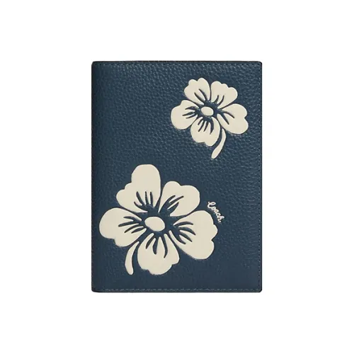 COACH Passport Case Passport Holders Navy Blue