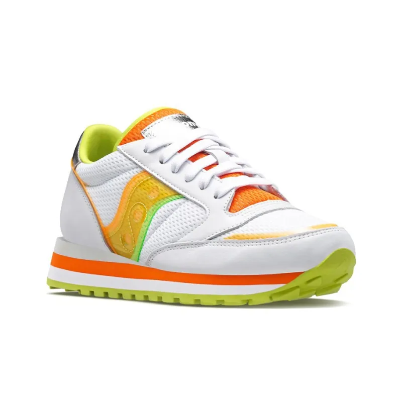 Saucony Jazz Triple Low-Top Running Shoes Women's White Yellow Orange Standard M-2