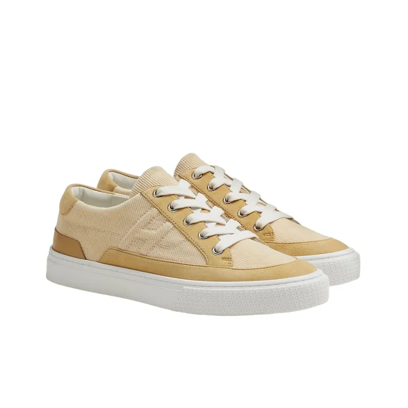 HERMES Deep Low Top Stylish Skateboarding Shoes Women's Khaki-2