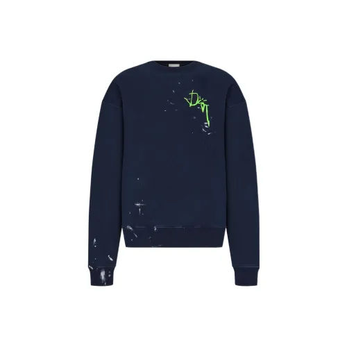 Travis Scott X DIOR Sweatshirts Men Blue