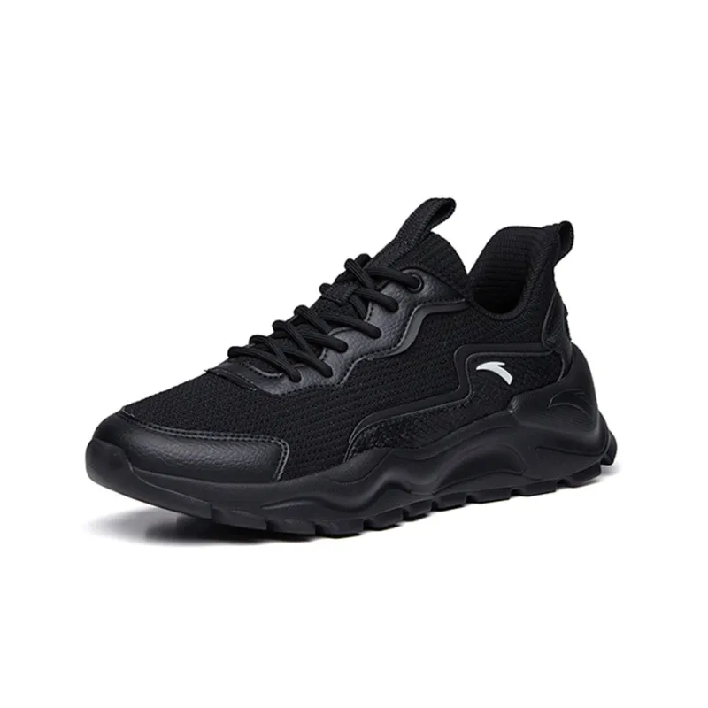 Anta Life Collection Cushioning Anti-Slip And Wear-Resistant Low-Top Sports Casual Shoes Black White-2