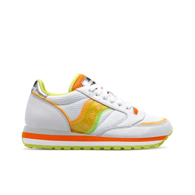 Saucony Jazz Triple Low-Top Running Shoes Women's White Yellow Orange Standard M-1