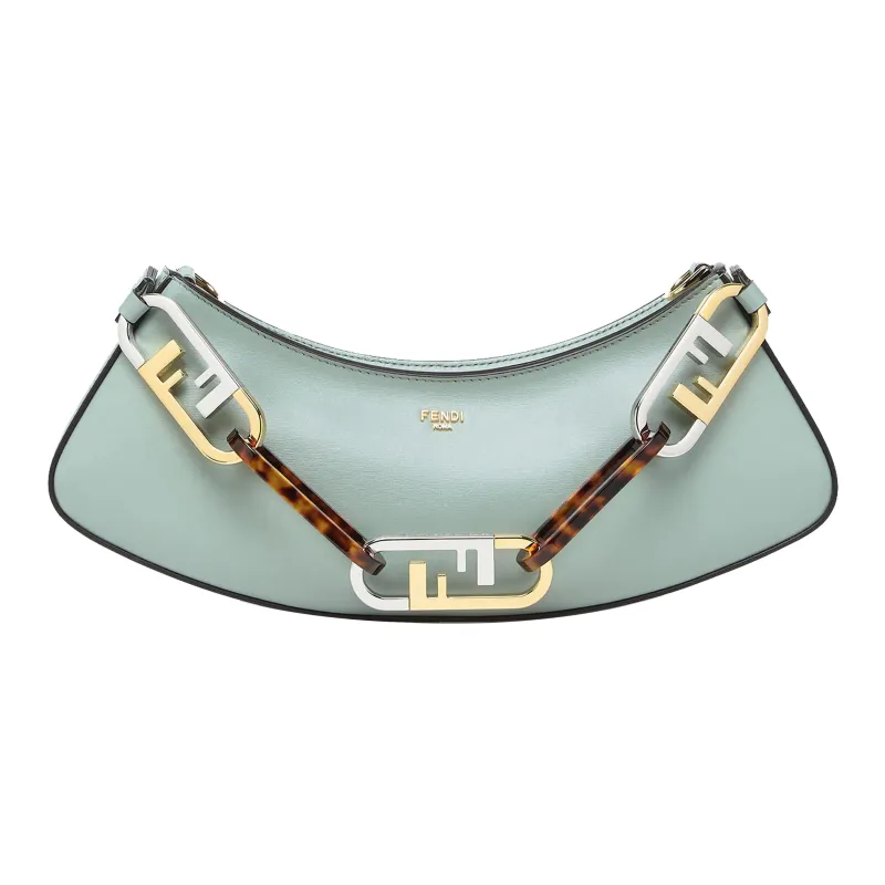 FENDI Calfskin Shoulder Bag Handbag Shoulder Bag Women's Mint Green-0