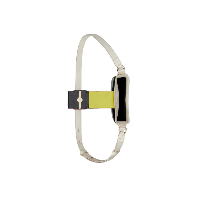 Roger Vivier Belle Vivier Patent Leather Shoulder Bag Crossbody Bag Mini Women's Black/Pink/Yellow-5
