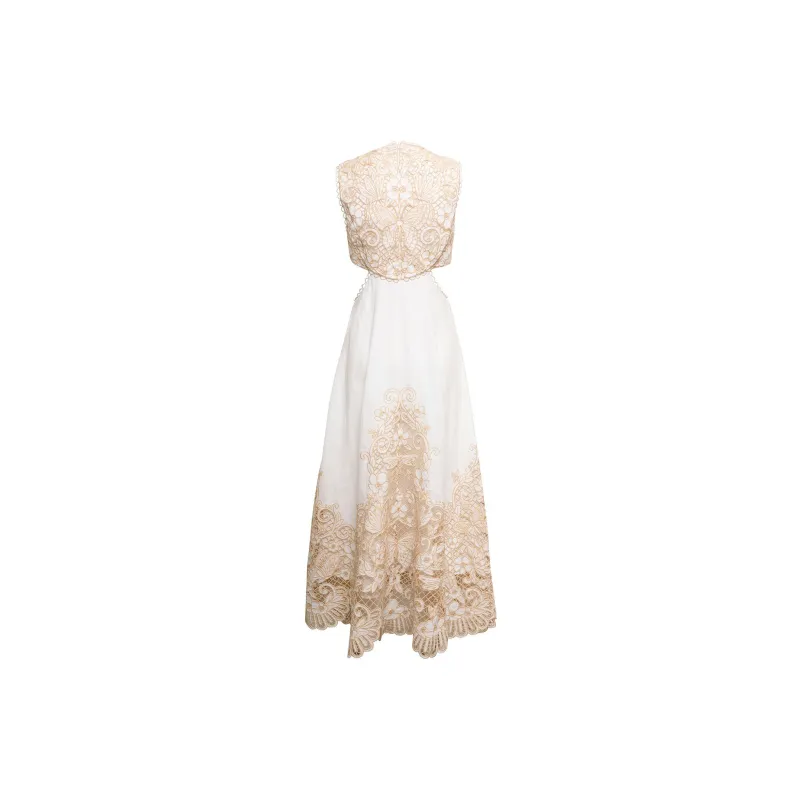 Zimmermann FW22 Sleeveless Dress Women's White-1