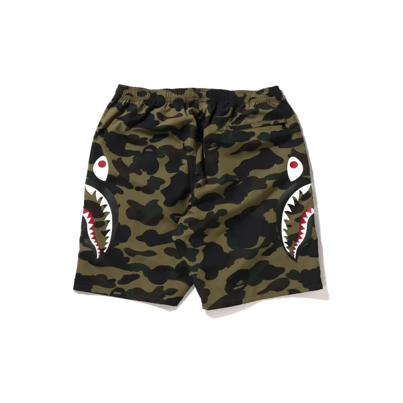 Bape 1st Camo Side Shark Beach Shorts-3