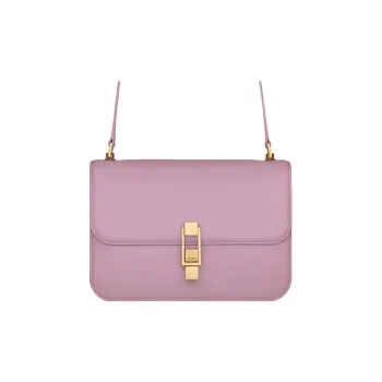 SAINT LAURENT Le Carre Cow Leather Tofu Bag, Shoulder Bag, Crossbody Bag Regular Women's Purple Lilac