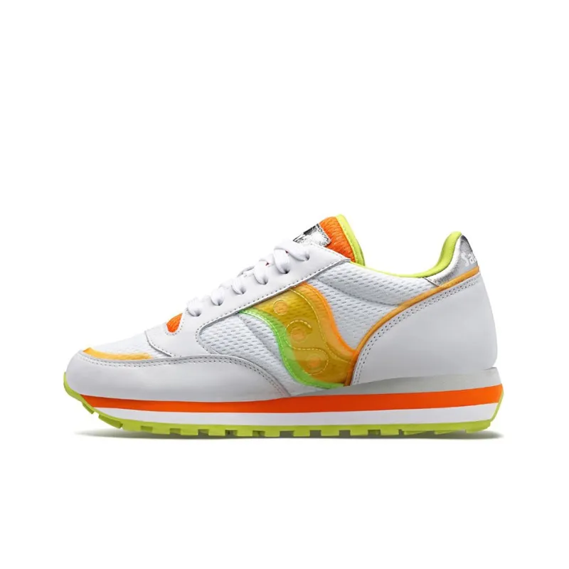 Saucony Jazz Triple Low-Top Running Shoes Women's White Yellow Orange Standard M-0