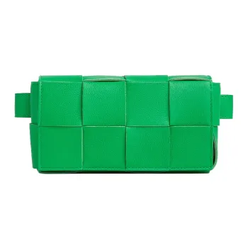 Bottega Veneta CASSETTE Leather Fanny Pack Mini Men's Green