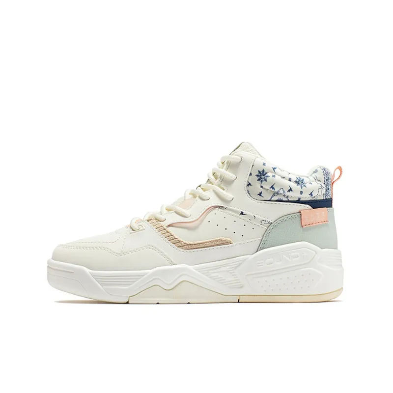 361° Skateboard Shoes Women's High Top Feather White/Mint Gray Green-0