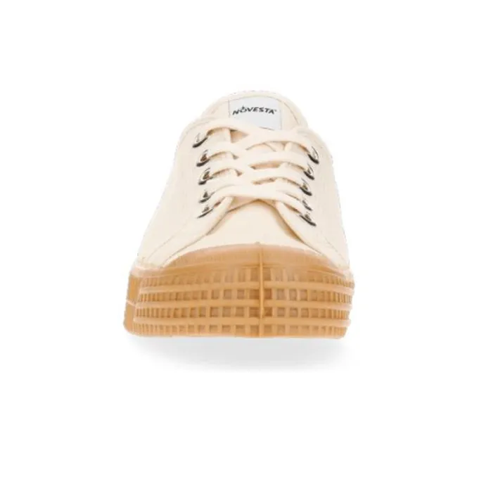 Novesta Canvas Shoes Unisex Low-Top Beige-2