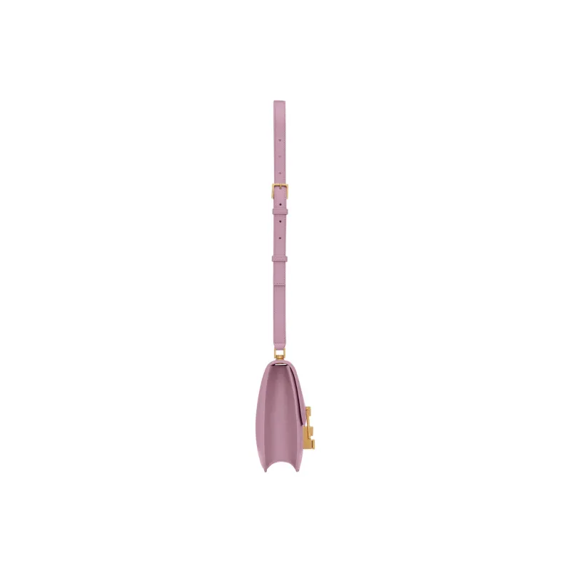 SAINT LAURENT Le Carre Cow Leather Tofu Bag, Shoulder Bag, Crossbody Bag Regular Women's Purple Lilac-3