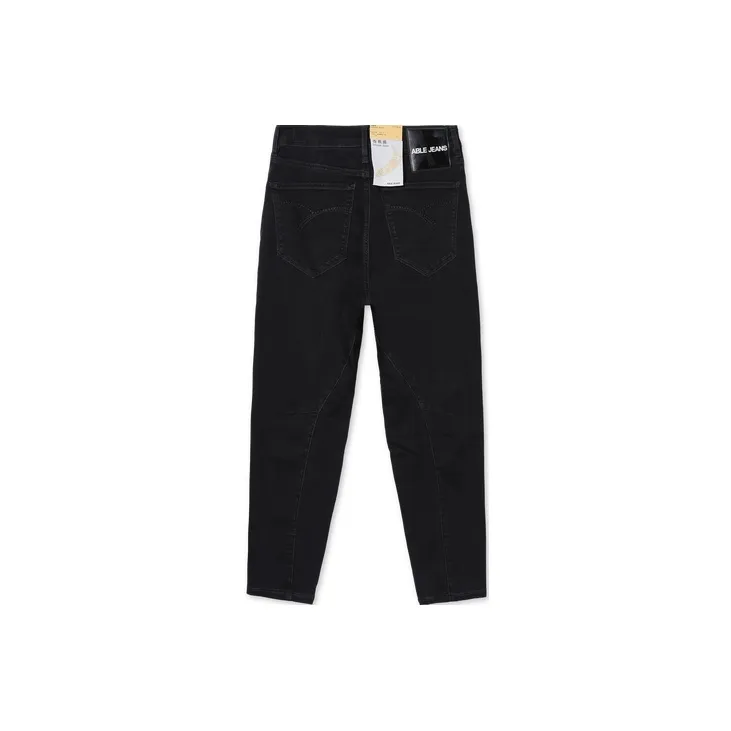 ABLE JEANS Unisex Vintage Washed Black-1