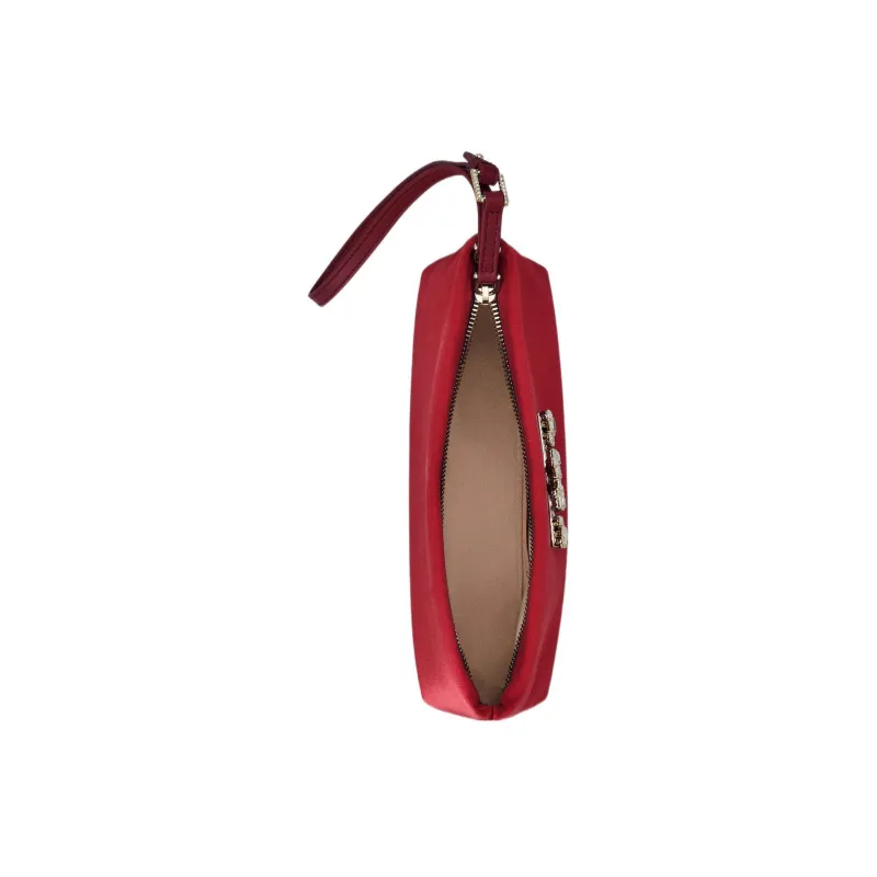 Roger Vivier RV NIGHTLILY Leather Shoulder Bag Handbag Mini Women's Red-4