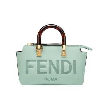 FENDI Calfskin Boston Bag Handbag Shoulder Bag Crossbody Bag Mini Women's Mint Green