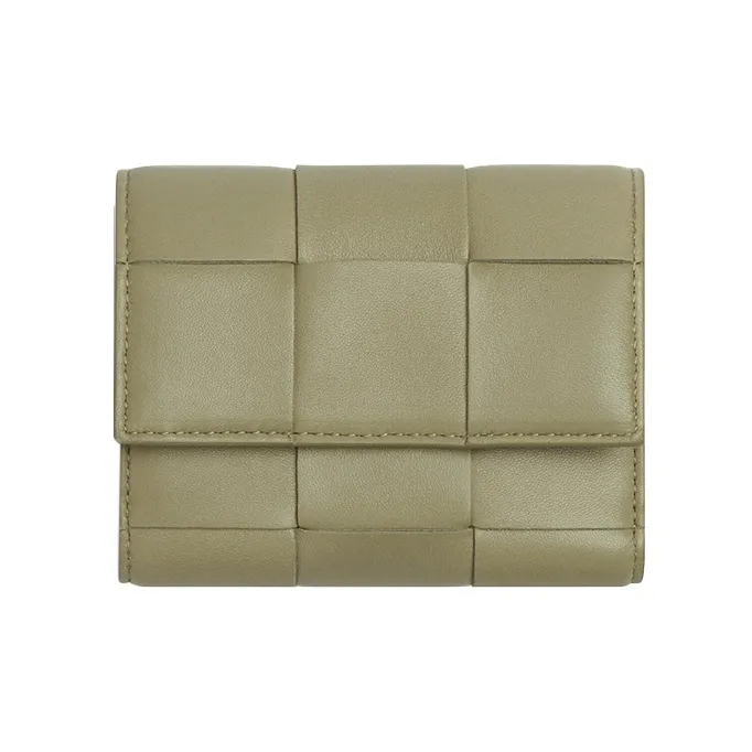 Bottega Veneta Cow Leather Wallet Women's Green-0