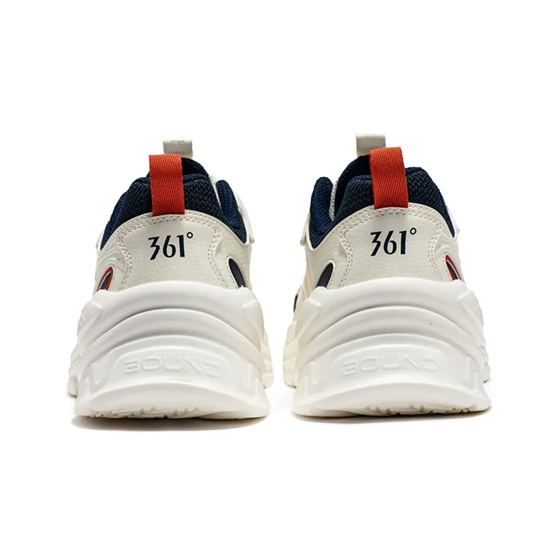 361° Overhill Rebound Cushioning Low-Top Running Shoes Men's White Blue-3
