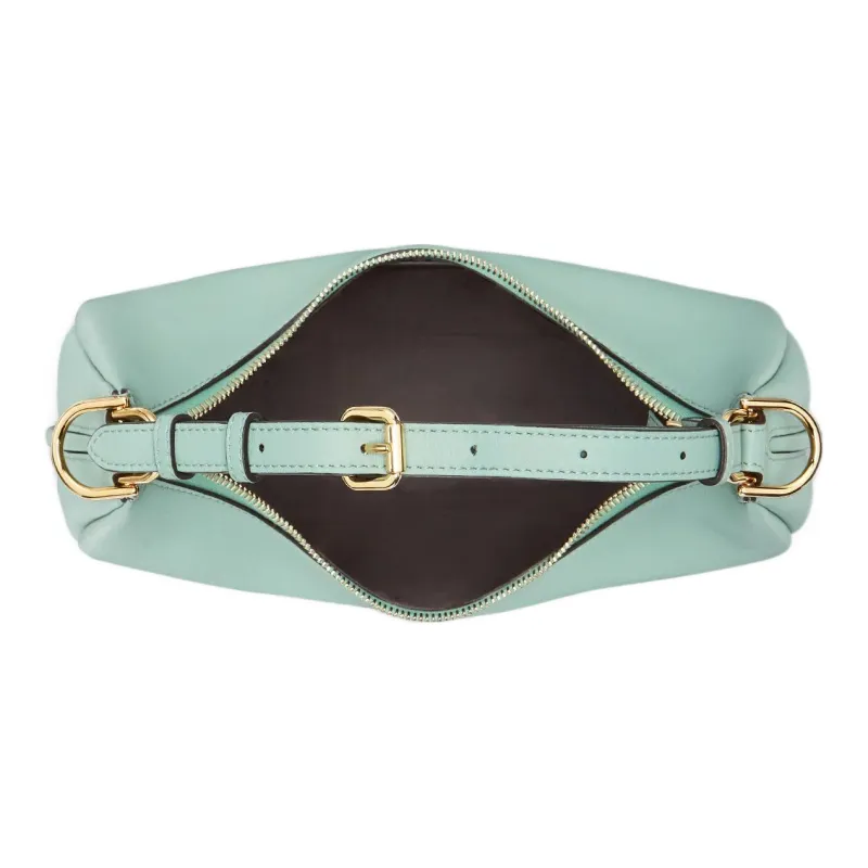 FENDI Fendigraphy Calfskin Crescent Bag, Shoulder Bag, Handbag Women's Mint Green-4