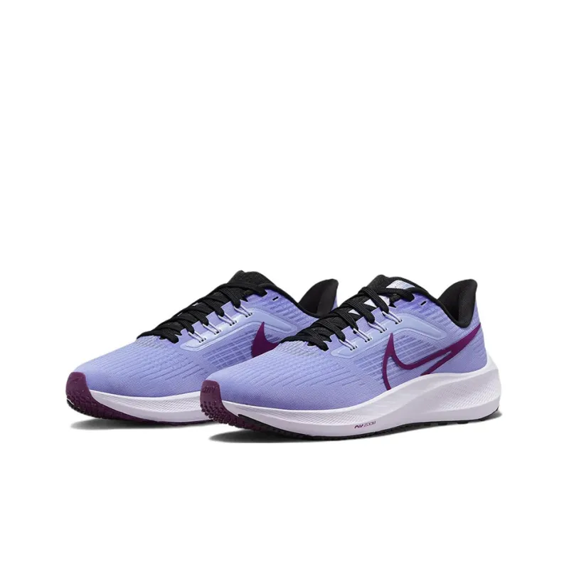 Nike Air Zoom Pegasus 39 Cushioning Anti Slip And Wear Resistant Low Top Running Shoes Women's Purple White-2