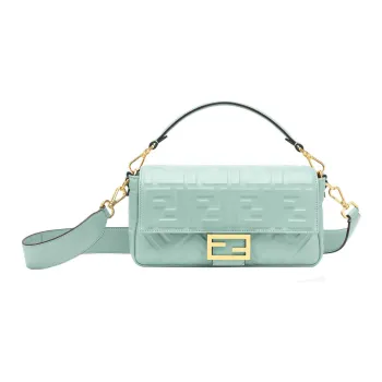 FENDI Baguette Sheepskin Baguette Bag, Portable Crossbody Bag, Shoulder Bag Medium Size Women's Mint Green