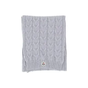 Moncler Knit Scarves Unisex Gray