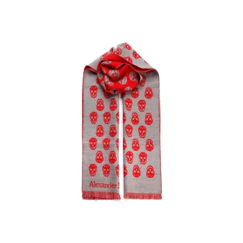 Alexander McQueen Knit Scarves Men Red