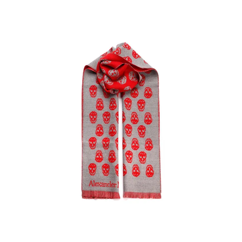 Alexander McQueen Knit Scarves Men Red-0