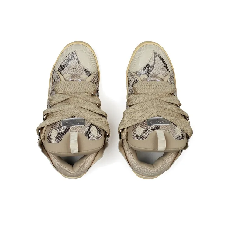Lanvin CurbCurb Stylish Skateboarding Shoes Men's Tan-2