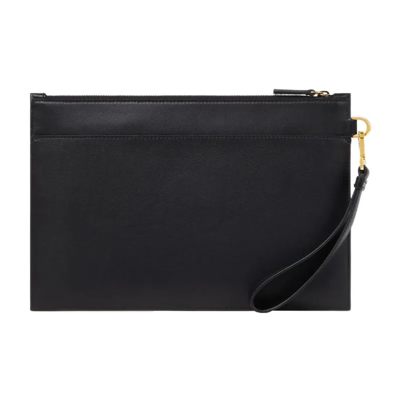 VERSACE Cow Leather Clutch Men's Black-1