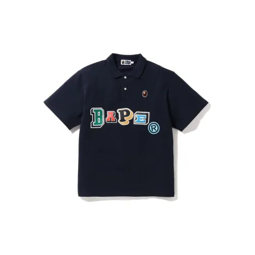 BAPE Multi Fonts Relaxed Fit Polo 