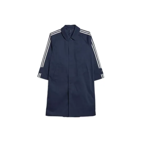 Noah X Adidas Trench Coats Men Navy Blue