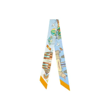 HERMES Small Silk Scarves Women's Blue