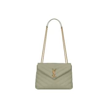 SAINT LAURENT LOULOU Calfskin Portable Crossbody Bag Shoulder Bag Women's Sage Green