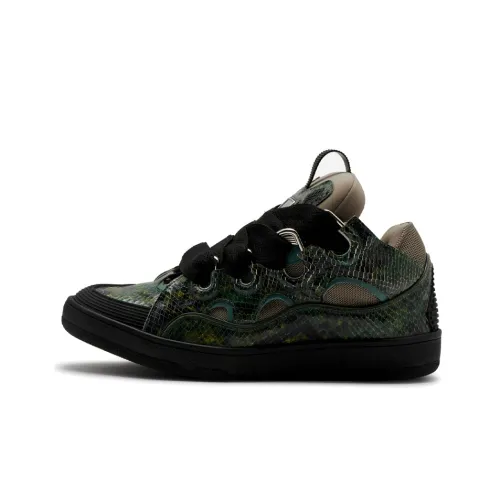 Lanvin Curb Sneaker 'Bottle Green Python'